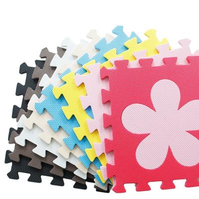 China Washable EVA Puzzle Anti Slip Felt Carpet Cute Printing Older Foot Mat for sale