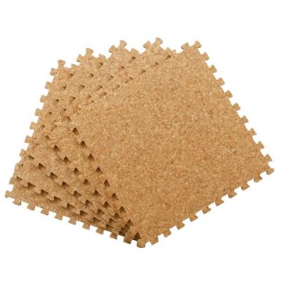 China Washable Soft Wooden Eva Foam Puzzle 30X30 Heat Resistant Mat for sale