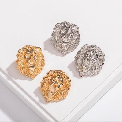 China Wholesale Gold Lion Head Jewelry Women New Product Fashion Fashion Animal Stud Earrings Stud Earrings for sale