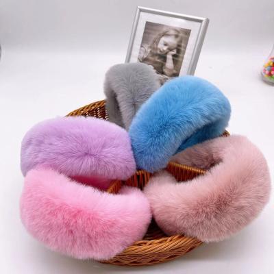 China 2021 newest fashion winter hairy headband wholesale women soft faux fur headbands headband for women for sale