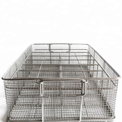 China Sustainable Recyclable Industrial Rectangular Stainless Steel Chicken Wire Mesh Basket for sale