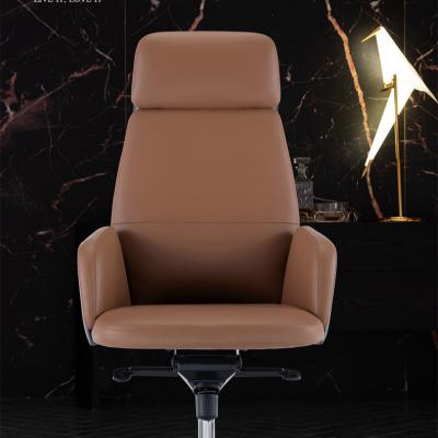 China (Size)Adjustable Modern Luxury Black White Leather Executive Computer Manager Office Ergonomic Chairs for sale