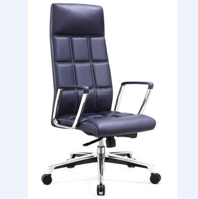 China Ergomic Executive Chair Big Tall Swivel Leather PU Office Chair Blue (Height)Adjustable Ekar Factory Directly for sale