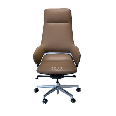 China New Design Ekar Adjustable Luxury Leather Furniture Chair High Back (Height) Office Furniture Chair for sale