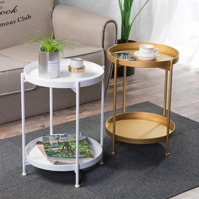 China Ekar convertible 20222 amaon hot sale light luxury nordic modern iron side coffee tables for living room for sale