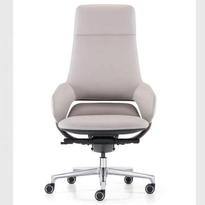 China Imported Real Leather Adjustable Chair Computer Wheel Executive Comfortable Multifunctional Chair Office Designer (Height) and Home Furniture for sale