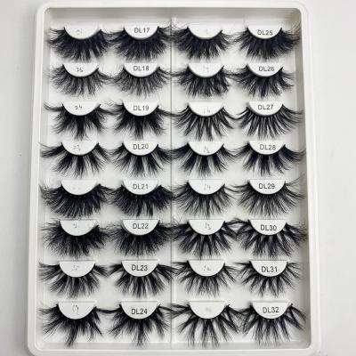 China Thick Eyelash Strip Lashes 3d Mink 25mm 27mm OEM Customized Lashes Box for sale