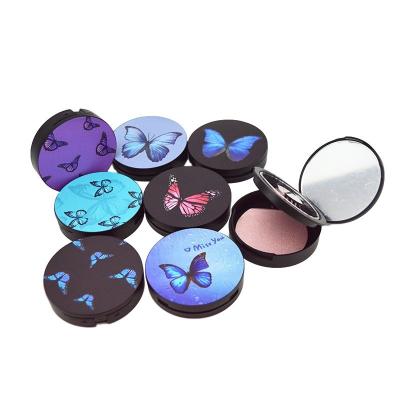 China Butterfly Private Label Empty Round Lash Box Logo False Eyelash Cases Custom Made for sale