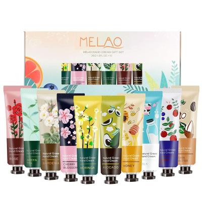 China Custom Mini Natural Organic Private Label Hand Cream Whitening Moisturizing Herbal Scent Hand Cream Lotion Gift Set for sale