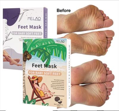 China Exfoliating Foot Peeling Foot Mask Bath Moisture Relief Private Label Skin Care Beauty Spa Socks For Pedicure Cream for sale