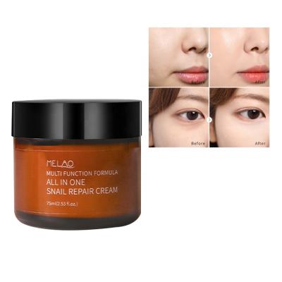 China Private Label 75ml Face Beauty Nourishing Natural Organic Skin Care Whitening Moisturizing Fade Fine Lines Snail Repair Cream for sale