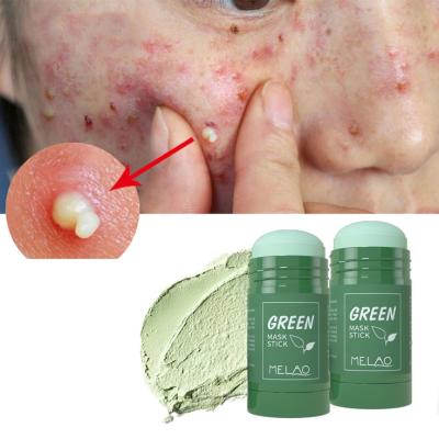 China Organic Moisturizer Green Tea Mask Purifying Clay Stick Face Mud Private Label Green Tea Mask Cleansing Stick for sale