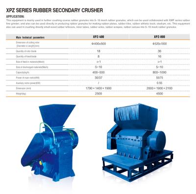 China XPZ Series Rubber Secondary Crusher Plant Rubber Crushing And Grinding Machine for sale