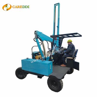 China Road Construction Road Guardrail Ram Machine Mini Hydraulic Static Rotary Portable Crawler Gasoline Hydraulic Ram for sale