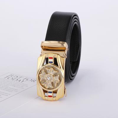 China Fashion.Casual Fashion.Casual Cross Belt Diamond Jeans Belt Automatic Buckle Luxury European Men's Belt for sale