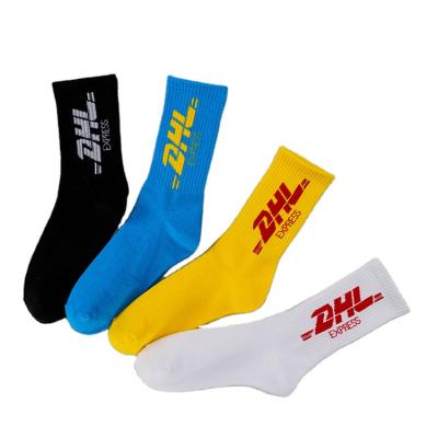 China Fashion street brand men's thongs tube college style letter cotton DHL skateboarding sports medium socks women's sports stockings sports kicks for sale