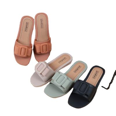 China New Arrivals Korean Soft Bohemian Strap Bottom Non-slip Ladies Fashion Trend Ruffles Women's Sandals Flip Flops Flat Sandals Shoes for sale