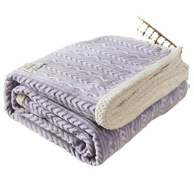 China Anti-Static Hot Selling Bindi Faux Fur Blankets And Covers Luxury 100% Sherpa Polyester Flannel Fleece Blanket for sale