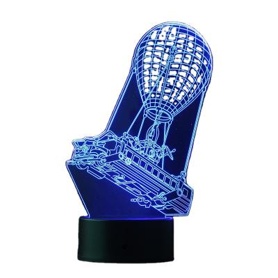 China RGB Smart Light 3D Led Night Light ABS Lamp 3D Lamp Acrylic Black Base LED Acrylic Lamp With USB Cable And Remote Control for sale