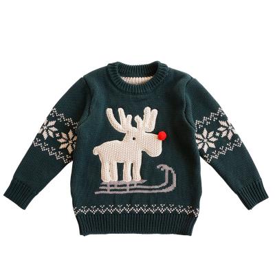 China High Quality Knitted Christmas Cotton Animal Chunky Sweater Breathable Soft Boy's Sweaters Graphic Anti-Shrink Full Each Piece With Opp Bag for sale