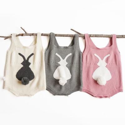 China Baby Boy Breathable Wholesale High Quality Girl Summer Spring Cotton Sleeveless Knitted Romper for sale