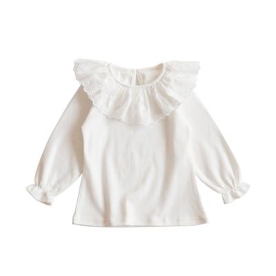 China Wholesale Newborn Baby Kids Clothing Basic White 100% Cotton T-shirt Shirt Anti-Shrink for sale