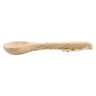 China Traditional Sauna Sauna Spoon Capacity 100ML Alphasauna Accessories Pine Wood Pocket for sale