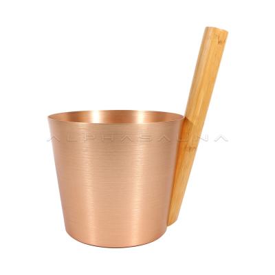 China Modern Accessories Champagne Color Sauna Aluminum Sauna Buckets for sale