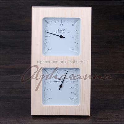 China Wholesale Vertical Alpha Dry Sauna Room Accessories Computer Control Panel Flawless Pine Design New Sauna Thermometer and Hygrometer for sale