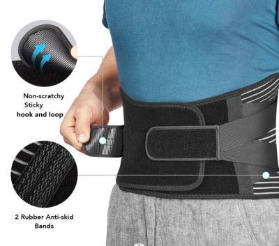 China Durable Adjustable Non-Slip Breathable Lumbar Back Braces for Men and Women Work Lower Back Pain Relief with 6 Stays for sale