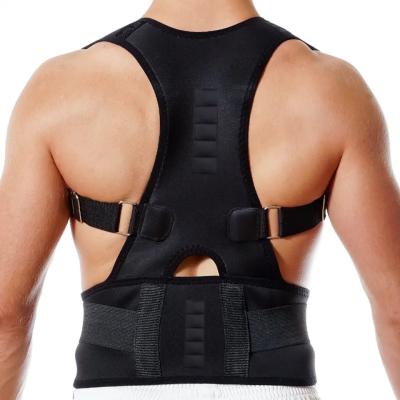 China Breathable.posture corrector Breathable Magnetic Therapy Upper Back Support Belt Posture Corrector With Waist Brace for sale