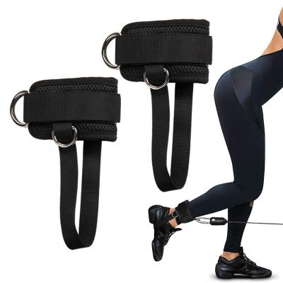 China Daily Life + Sports Weight Workout Support Adjustable Neoprene Padded Gym Ankle Slaps Fitness Ankle Straps For Cable Machines for sale