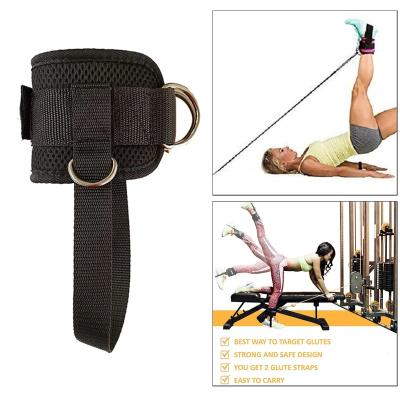 China Daily Life + Sports D-Clip 4 Cable Ankle Kickback Straps Fitness Workout Ankle Strap for Cable Machines for sale