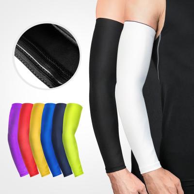 China Adjustable Breathable Elasticity Wholesale Spandex Sports Fitness Arm Compression Running Elbow Sleeves Brace for sale