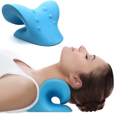 China Cervical Massage Neck Shoulder Stretcher Relaxer Chiropractic Traction Device Massage Pillow for Pain Relief Cervical Spine Alignment for sale