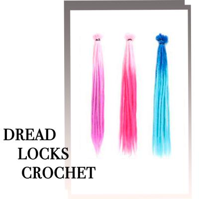 China Faux Locs Humanhair Afro Curly Wave Color Double Crochet Dread Locks Synthetic Dreadlocks Hair Extension for sale