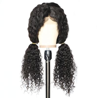 China 2020 Hot Wholesale Curly 13*4 Cuticle Alignment Raw Indian Hair Curl To Women's Hair Front Lace Wig Soft Light for sale