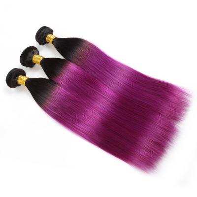 China Wholesale Luxury Unprocessed Human Hair Weave Factory Virgin Virgin Hair Weft, 100% Straight Hair Indian Purple Wig T1B Weft Hair for sale