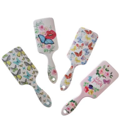 China New Design Butterfly Vintage Cushion Waterproof Hairbrush With Logo Comfortable ABS Plastic Hairbrush Elegant Hairdressing Hairbrush for sale