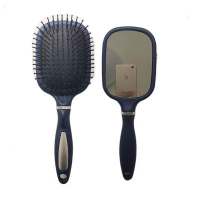 China Professional Compact Magic Metal Hair Brush Detangling Lacquer Plastic Hair Brush for sale