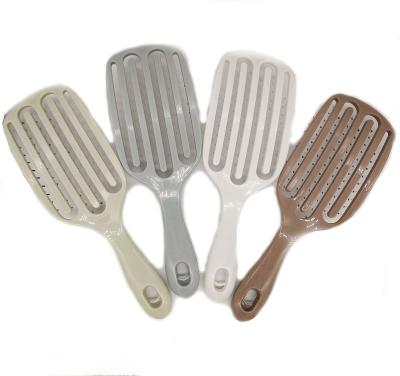 China Custom Logo Plastic Curved Massage Brush Hair Duct Brush Waterproof Custom Logo for sale