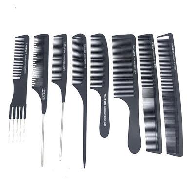 China Custom OEM Comfortable Carbon Plastic Printed Wide Tooth Hairdressing Combs for sale