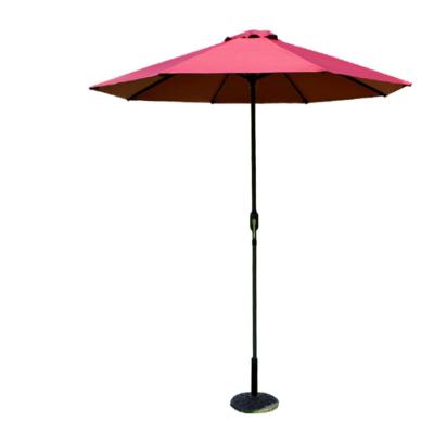 China hand cranking patio umbrella advertising wood aluminium patio umbrella garden for sale