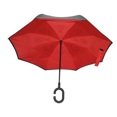 China Double layer handle inverted umbrella Windproof UV Protection outdoor umbrella for sale