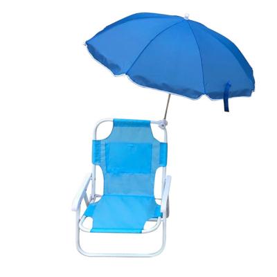 China Kids Outdoor Beach Lounge Chair for Kids with Clip on Umbrella Beach Baby Umbrella Chair for sale