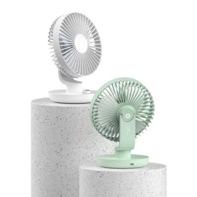 China Mini Usb Rechargeable Auto Rotating Swinging Table Auto Fans Portable Desk Fan Battery Operated Fan for sale