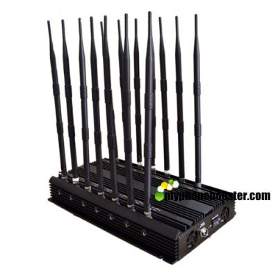 China 14 Channels 35W High Power Adjust GPS Signal Jammer Blocker Shield CDMA GSM DCS 3G 4G LTE Wifi GPS L1 L2 L3 L4 L5 for sale