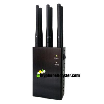 China 6 Antennas High Power Handheld Car Signal Jammer Blocker CDMA GSM 3G 4G LTE Lojack Wifi GPS RF Cell Phone Signal Jammer for sale