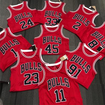 China New Hot Sale Anti-UV 2021-22 Retro Pitched/Hot Pressed Tank Tops The Chicago Bulls #23 Michael #91 Dennis Rodman Throwback Jersey for sale