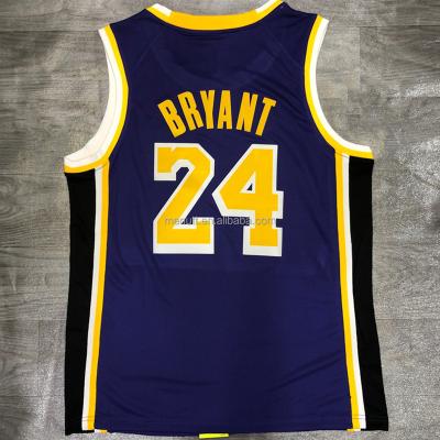 China Best Quality Embroidered #24 Tank Top Anti-UV Bryant #8 Mamba #23 James #34 Shaquille O'Neal Style Stitched Basketball for sale